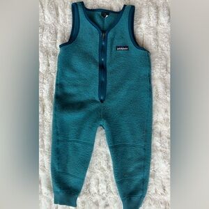 Made in USA Patagonia Vintage Teal Fleece Overalls